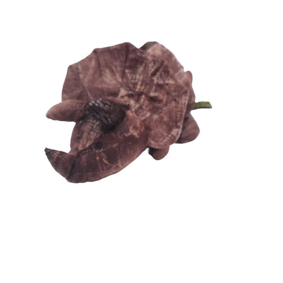 Russ Tyrone Triceratops‎ Dinosaur Bean Bag 14" Plush Brown Dino Stuffed Toy - Picture 2 of 8